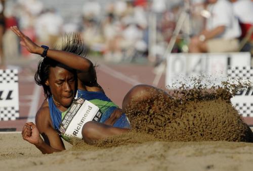 Rose Richmond  competes and wins the women's long jump at the 2006 USA Outdoor Track & Field Championships in Indianapolis